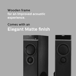 Philips Audio SPA9080B/94  Bluetooth Multimedia Tower Speakers | Black