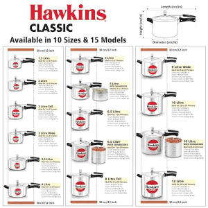 Hawkins Classic (CL65) | 6.5 L Pressure Cooker | Aluminium