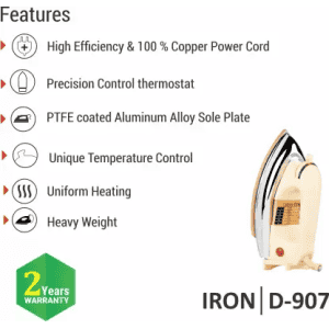 Greenchef 907 Quick Heating 1000 W Dry Iron