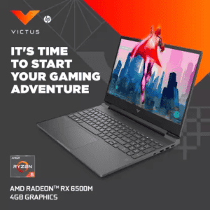 HP Victus AMD Laptop| 15-FB0108AX AMD R5-5600H | 8GB /512GB | RX6500M-4GB 15.6 FHD Backlite KB | Windows 11 Home | SILVER