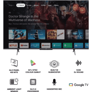 Vu Glo LED | 164 cm (65 inch) | Ultra HD (4K) LED Smart Google TV