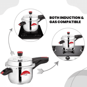 Greenchef Orra Induction Bottom Pressure Cooker | 3 L | Stainless Steel