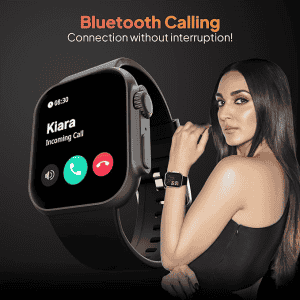 Fire-Boltt Gladiator 1.96" Biggest Display Smart Watch with Bluetooth Calling | Black