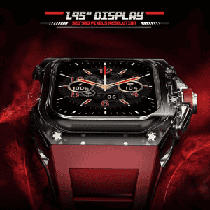 Fire Boltt Diablo Wireless Charging Bluetooth Calling Smartwatch | 49.5mm | Red Strap