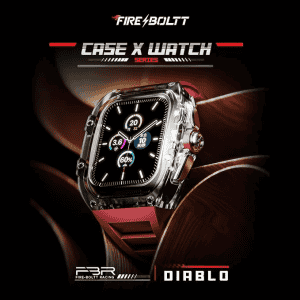 Fire Boltt Diablo Wireless Charging Bluetooth Calling Smartwatch | 49.5mm | Red Strap