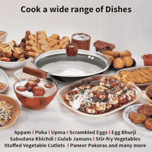 Hawkins Futura Appachatty | Breakfast Pan | Small Kadhai with Glass Lid | 0.9 L | NBFP09G