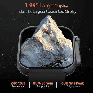 Fire-Boltt Gladiator  Biggest Display Smart Watch with Bluetooth Calling | Black ocean
