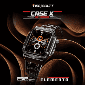 Fire-Boltt Elemento, Wireless Charging Rugged Casing with Always On Display | Smart watch | Silver