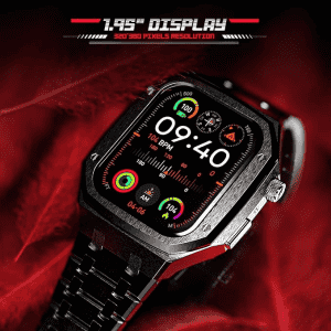 Fire-Boltt Elemento Stainless Steel BT Calling Detachable Case Smartwatch | 49.5 mm | Black
