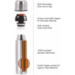 Cello Flip Style Flask | 500 ml | Stainless steel
