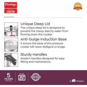 Prestige Nakshatra Svachh | 10740 | Pressure Cooker | 6.5 L
