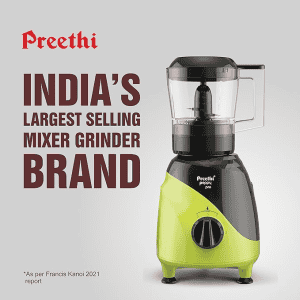 Preethi Peppy Pro Mixer Grinder for Kitchen | 750W | 4 Jars