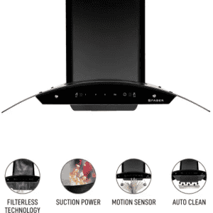 Faber HOOD SUNNY Wall Mounted Chimney | Black | HC SC BK 90