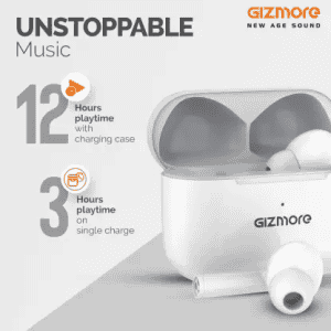 Gizmore GIZ BUD 803 Bluetooth Headset | White