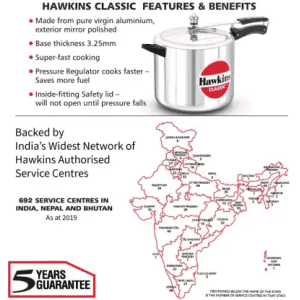 Hawkins Classic | CL10 | Pressure Cooker | 10 L
