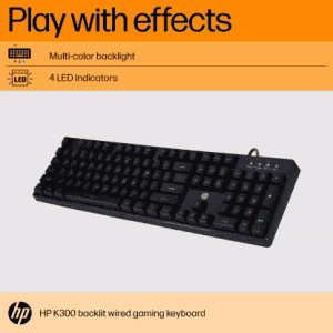 HP K300 Wired USB Gaming Keyboard | Black