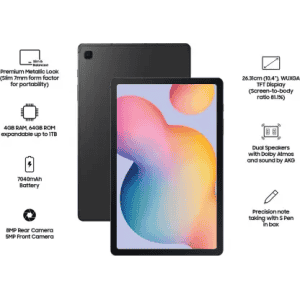 SAMSUNG Galaxy Tab S6 Lite With Stylus,Wi-Fi Only Tablet| 4 GB RAM /64 GB ROM | 10.4 inch | Oxford Grey