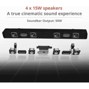 SAREGAMA SCSB192 Bluetooth Soundbar Carvaan Musicbar Karaoke 120 W | Cosmos Black