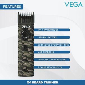 Vega Men X1 Beard Trimmer | Quick Charge | VHTH-16