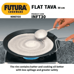 Hawkins Non Stick Flat Tawa | 30 cm | 4.88 mm | INFT30