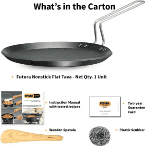 Hawkins Non Stick Flat Tawa | 30 cm | 4.88 mm | INFT30
