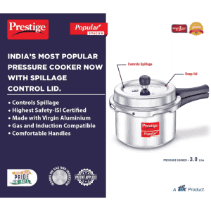 Prestige by TTK Popular Plus Svachh Induction Bottom Pressure Cooker | 3 L | Aluminium