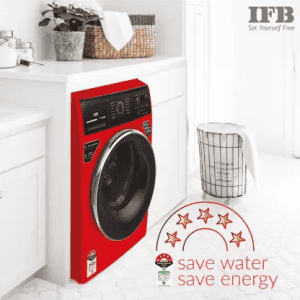 IFB Fully Automatic Front Load Washing Machine with In-built Heater | 7 kg | 5 Star | ELITE ZRS 7012 | Red