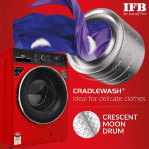 IFB Fully Automatic Front Load Washing Machine with In-built Heater | 7 kg | 5 Star | ELITE ZRS 7012 | Red
