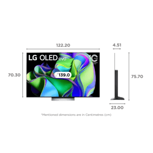 LG evo C3X 55 inch | OLED 4K Ultra HD WebOS TV | OLED55C3XSA | AI Processor Gen6
