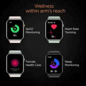 Fire-Boltt Ninja Fit Smartwatch | Full Touch with IP68 | Multi UI Screen  | Black | BSW063