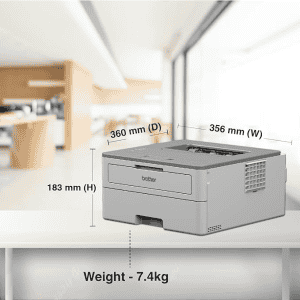 Brother Mono Laser Printer | HL-B2000D  | Auto Duplex Printing Toner Box Technology | Grey