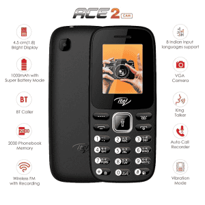 itel Ace2 Cam | Elegant Black