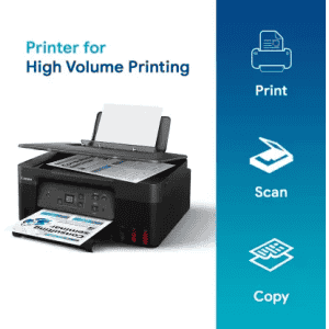 Canon PIXMA MegaTank G2770 Multi-function Color Ink Tank Printer | Black