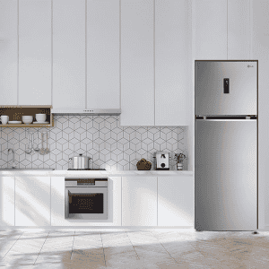LG Frost-Free Smart Inverter Wi-Fi Double Door Refrigerator | 322 L | 3 Star | Shiny Steel | GL-T342TPZX