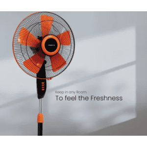 Blueberrys 3 Leaf Pedestal Standing Fan | ZAM16 | White