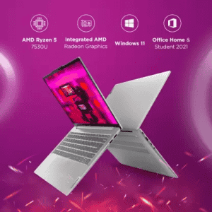 Lenovo IdeaPad Slim 5 Thin and Light Laptop | 82XE004RIN | AMD Ryzen 5 | Hexa Core 7530U | 16 GB | 512 GB SSD | Windows 11 Home With MS Office | 14 Inch | Cloud Grey