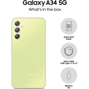 SAMSUNG Galaxy A34 | 5G | 6 GB RAM | 128 GB | Awesome Lime