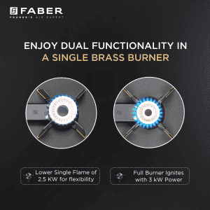 Faber Hob Magiclift Toughened Glass Top | 3 Burner
