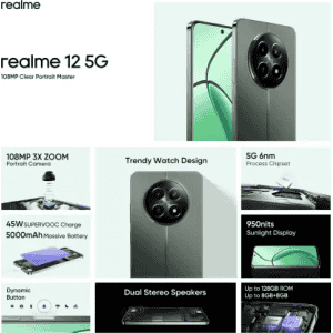 REALME 12 5G | 8GB / 128GB | Woodland Green