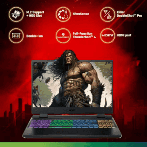 Acer Nitro 5 Intel Core i7 12th Gen 12650H | AN515-58-74GG | 16 GB/512 GB SSD/Windows 11 Home/6 GB Graphics/NVIDIA GeForce RTX 4050/144 Hz | Gaming Laptop