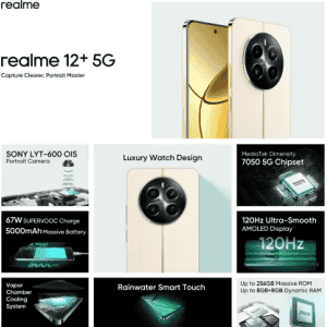 realme 12+ 5G | 8GB / 256GB | Navigator Beige