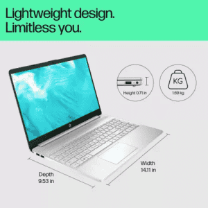 HP Intel Core i5 12th Gen 1235U | 15s-fq5330TU | 16 GB/512 GB SSD/Windows 11 Home | Thin and Light Laptop |  Natural Silver