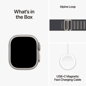 Apple Watch Ultra 2 GPS | Cellular 49mm Titanium Case with Blue Alpine Loop | Large Blue Strap