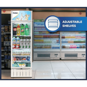 Haier HVC-375GHC | Single Door Visi Cooler | 339 Litres Net Capacity