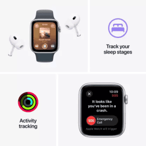 Apple Watch SE GPS + Cellular 44mm Starlight Case & Starlight Sport Band | Starlight Sport Strap