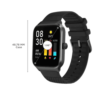 Noise ColorFit Canvas Smartwatch | Bluetooth Calling | Jet Black Strap