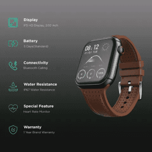 Fire-Boltt Dream Wi-Fi+4G SIM Android OS Wristphone Smartwatch | 51.3 mm | HD Display | In Built GPS | Cocoa Couture Strap
