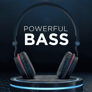 boAt Rockerz 410 Wireless Bluetooth On Ear Headphone with Mic | Black/Red