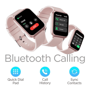 Fire-Boltt Ninja Call Pro Smart Watch Dual Chip Bluetooth Calling | Pink