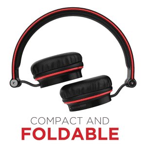 boAt Rockerz 410 Wireless Bluetooth On Ear Headphone with Mic | Black/Red